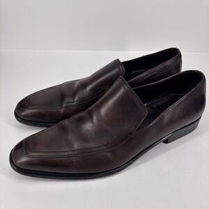 Gucci Men's Brown Leather Slip-On Loafers